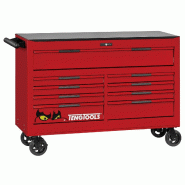 Servante d'atelier rouge professionnelle XXL 9 tiroirs Teng Tools TSW53R9