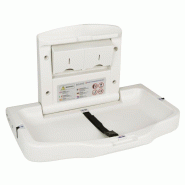 Table à langer murale horizontale rabattable 11 kg max en polyéthylène haute densité blanc cassé_0