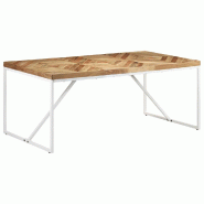 Table à manger 180x90x76 cm Bois massif d'acacia et de manguier Modèle Polaris Concept - Bois massif 323551