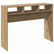 Table console chêne artisanal 105x30x80 cm bois d'ingénierie Modèle Apex Pure - 856623