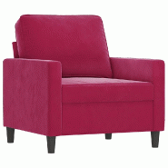 VidaXL Fauteuil Rouge bordeaux 60 cm Velours Modèle Cormontix - Matériau naturel 359183