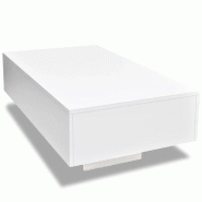 VidaXL Table basse blanc brillant   Modèle Atlas Flex - 244022