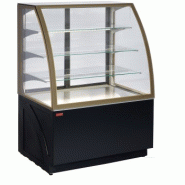 Vitrine comptoir réfrigérée - droite ou bombée - service arrière - 3 étagères - froid ventilé Vitrine comptoir réfrigérée - droite ou bombée - service arrière - 3 étagères - froid ventilé