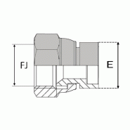 Adaptateur - Droit femelle tournant JIC - à souder bout à bout - JFSSBW0409.52