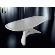 Bureau de Direction laqué Zero - Dellarovere - Blanc brillant_0