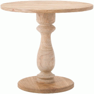Décoshop26 - Table d'appoint ronde en bois de mindi massif 60 × Ø 50 cm fabriquée à la main 10_0009219 - Bois massif 3000267067911