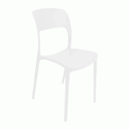 Ensemble de 10 chaises Noemi de Sicignano en polypropylène blanc 80x48x42 cm - blanc plastique polypropylène 8053632017207