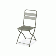 Essentials Chaise de bistrot pliable en métal Vert (Lot de 2) - Feros - vert acier 50823