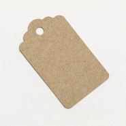 Etiquettes à trou kraft dentelées 30 x 50 mm - par 250