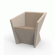 Fauteuil design in & out FAZ - granit crème