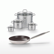 Lot Poêle 28 cm Elo Bistro Line & 4 Faitouts Elo Citrin - noir 3176239967647