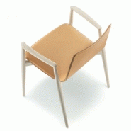 Malmö 397 - chaise cuir avec accoudoirs - pedrali
