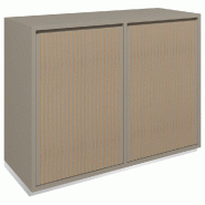 Meuble Vertigo T01 4 tiroirs à l'anglaise MDF naturel et taupe 120x47x93cm