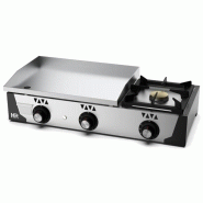 Plancha à gaz professionnelle plaque 15mm revêtement chrome 11 300-... - PPLC6100CRF