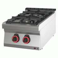 RM GASTRO Fourneau à gaz 2x brûleur ECO sans soubassement REDFOX - SPB 70/04 G - REDFOX - 0615402358873