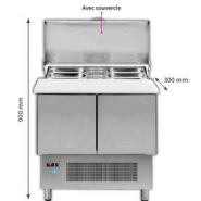 Saladette froid ventilé 2 portes - sa 2p cc v