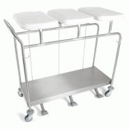 Sclessin 374.772S Chariot Porte-Sacs 3 Sacs Avec Couvercles Professionnel - 374.772S