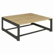Table de présentation Cage noir 90x80x30cm chêne clair