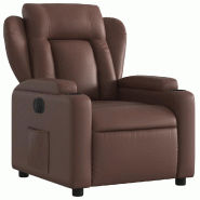 VidaXL Fauteuil inclinable électrique Marron Similicuir Modèle Wervoria - 3204532