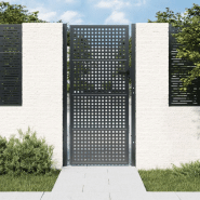 Vidaxl portail de jardin anthracite 105x225 cm acier 154563