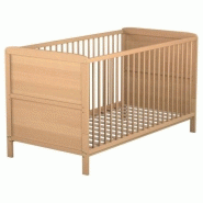 Berceau Lit Bebe 70 X 140 Cm Evolutif Hetre