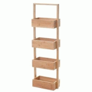 Décoshop26 - Étagère de salle de bain rangement avec 4 paniers bambou 88x28x15cm 04_0005168 - 3000439932696 Décoshop26 - Étagère de salle de bain rangement avec 4 paniers bambou 88x28x15cm 04_0005168 - 3000439932696