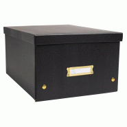 Exacompta - Ref. 62351E - Carton de 5 boîtes de rangement Néo Déco - livrées à plat - faciles à monter grâce aux boutons pression - format A4 -