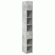 Helloshop26 - Armoire de rangement mince moderne salle de bain 30 x 42,5 x 225 cm grande capacité finition mate en bois d'ingénierie 02_0055555 - Bo