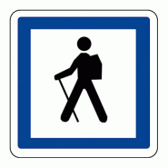 Panneau CE6a - Point de départ d'un itinéraire pédestre