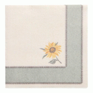 Papstar 50 serviettes "ROYAL Collection" pliage 1/4 40 cm x 40 cm "Sunflower" - beige papier 4002911543924