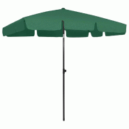 Parasol de plage vert 200x125 cm Modèle Balcon Vega Plus - 314728