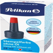 Pelikan Flacon d'encre à tampon, 28 ml, couleur rouge (351221) - bleu papier 351221