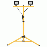 Projecteur à LED avec trépied réglable hauteur 74 x 78 x 167 cm éclairage lumineux construction en aluminium noir 02_0046113 - noir 3000234051165