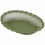 Roger Orfèvre Corbeille à pain kaki 25x18 cm - Vert Ovale Acier Inoxydable (inox Roger Orfevre 25.00x18.00 cm - vert 035-1238013 Roger Orfèvre Corbeille à pain kaki 25x18 cm - Vert Ovale Acier Inoxydable (inox Roger Orfevre 25.00x18.00 cm - vert 035-1238013
