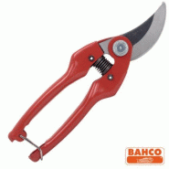 Sécateur traditionnel à lames croisantes BAHCO P126-19 - compact et efficace pour petits travaux de jardinage