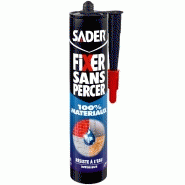 SADER fixer sans percer 100% matériaux, 290 ml blanc