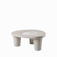 Table basse LOW LITA de SLIDE - blanc brume