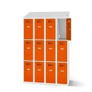 Vestiaire multicases 12 compartiments avec fonction de recharge - 120 cm de largeur