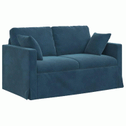 VidaXL Canapé Bleu 138 x 78 x 80 cm Velours Modèle Atlas Focus Plus - 42024421