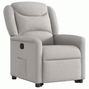 VidaXL Fauteuil inclinable gris nuage tissu Modèle Elvessiax - 3303203_0