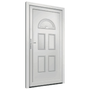 Vidaxl porte d'entrée blanc 88x200 cm pvc 3187911