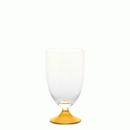 Zafferano Verre À Eau Ligne Maestro En Verre Soda Lime Soufflé À La Main Lot De 4 Pièces Couleur Ambre Design Contemporain Artisanal Élégant - o
