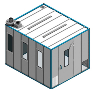 Box de Préparation Peinture, ventilé pour stockage et préparation des teintes