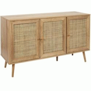 Buffet en bois 3 portes Bali The Home Deco Factory - beige 3664944335412 Buffet en bois 3 portes Bali The Home Deco Factory - beige 3664944335412