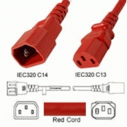 Câble d'alimentation C13/C14 15A ROUGE