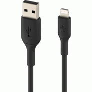 Câble de charge/synchronisation Lightning Belkin PVC certifié mfi 15 cm blk - noir CAA001bt0MBK