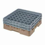 Cambro Panier à verres beige avec 49 compartiments hauteur de verre max 13,3cm. Ce panier à verres offre - 0099511605248
