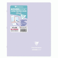 Clairefontaine Lot de 10 Cahier Kover Book Blush 17x22, 96p./48 feuilles 90 g/m² piquées, couv. Coloris lilas, Séyès - 3037929514759