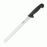 Couteau à trancher denté noir 255mm | Hygiplas - C579