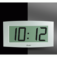 Cristalys 14 - Piles 1,5V - Impulsion - Boitier Aluminium - BODET - Horloge Numérique LCD Intérieur